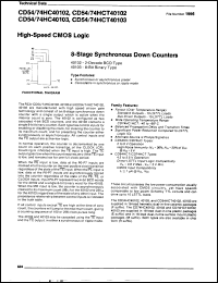 Click here to download CD74HCT40103EX Datasheet