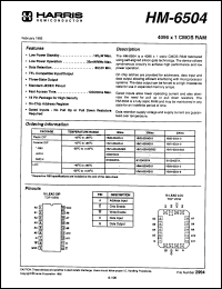 Click here to download HM1-6504C9 Datasheet