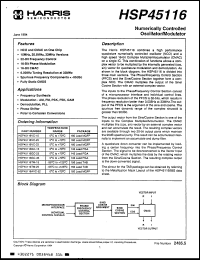 Click here to download HSP45116TM25 Datasheet