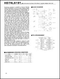 Click here to download HD74LS191 Datasheet