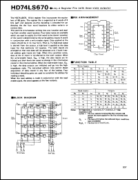 Click here to download HD74LS670 Datasheet