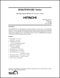 Click here to download HM62W8511HCJP-10 Datasheet