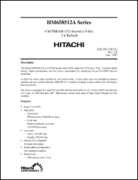 Click here to download HM658512ALTT-8V Datasheet