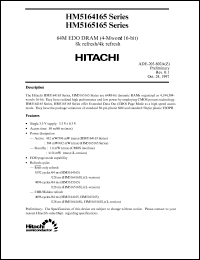 Click here to download HM5164165LJ-5 Datasheet