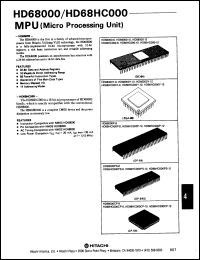 Click here to download HD68HC000P-8 Datasheet