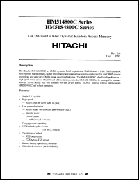 Click here to download HM51S4800CTT-8 Datasheet