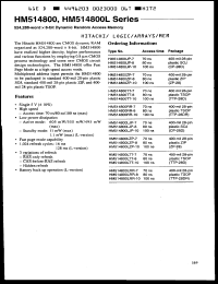 Click here to download HM514800LJP-7 Datasheet