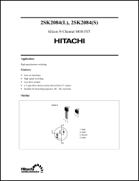 Click here to download 2SK2084 Datasheet