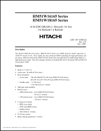 Click here to download HM51W18165LTT-6 Datasheet