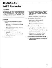 Click here to download HD64540Y Datasheet