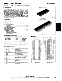 Click here to download HM511664LJ10 Datasheet