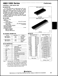 Click here to download HM511666ZP8 Datasheet