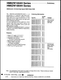 Click here to download HM62W1864HLTT45 Datasheet