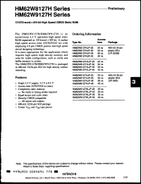 Click here to download HM62W9127HLJP30 Datasheet