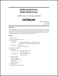 Click here to download HM5116160TT-7 Datasheet