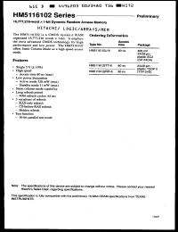 Click here to download HM5116102TT8 Datasheet