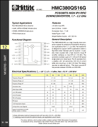 Click here to download HMC380QS16G Datasheet