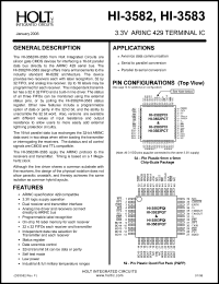 Click here to download HI-3582PCT-10 Datasheet