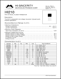 Click here to download HI210 Datasheet