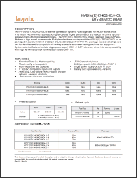 Click here to download HY51V17403HGJ-5 Datasheet