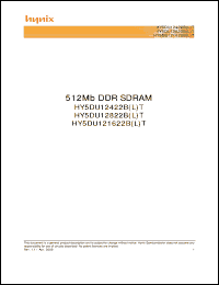 Click here to download HY5DU12822BT Datasheet