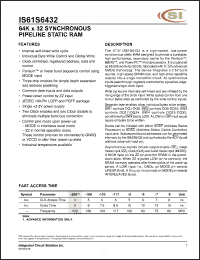 Click here to download IS61S6432-166PQ Datasheet