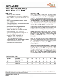 Click here to download IS61LV6432-117PQI Datasheet
