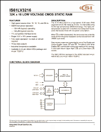 Click here to download IS61LV3216-15TI Datasheet