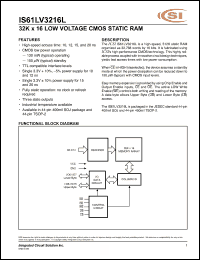 Click here to download IS61LV3216L-15T Datasheet