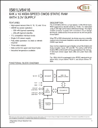 Click here to download IS61LV6416-15TI Datasheet