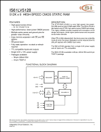 Click here to download IS61LV5128-12TI Datasheet