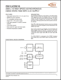 Click here to download IS61LV25616-10BI Datasheet