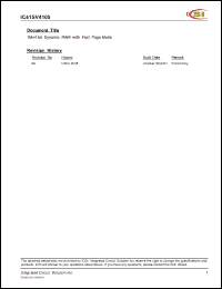 Click here to download IC41SV4105 Datasheet