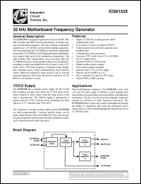 Click here to download ICS9133X-01CW20 Datasheet