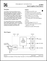 Click here to download ICS604M Datasheet