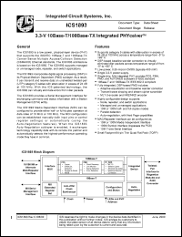 Click here to download ICS1893 Datasheet