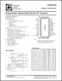 Click here to download ICS950104 Datasheet