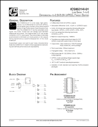 Click here to download ICS85314BMI-01LFT Datasheet