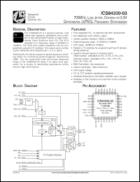 Click here to download ICS84330AY03 Datasheet