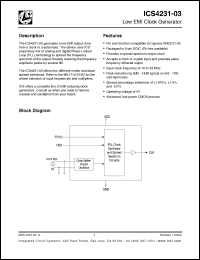 Click here to download ICS4231M-03LF Datasheet