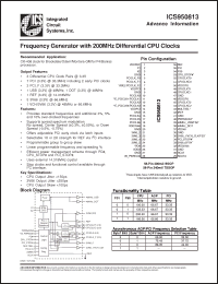 Click here to download ICS950813YFT Datasheet