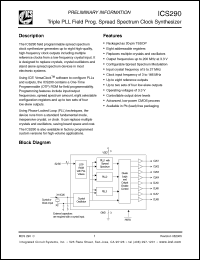 Click here to download ICS290PGI Datasheet