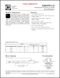 Click here to download ICS844251BGI-15LF Datasheet