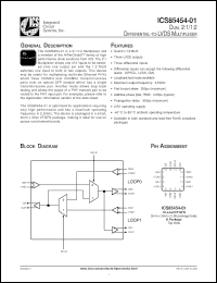 Click here to download ICS85454AK-01 Datasheet