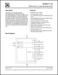Click here to download ICS671G-15T Datasheet