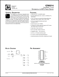 Click here to download ICS85214 Datasheet