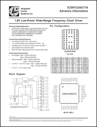 Click here to download ICS97U2A877A Datasheet