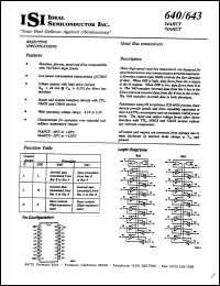 Click here to download 74AHCT643J Datasheet