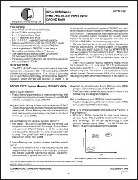 Click here to download IDT71F432S75 Datasheet