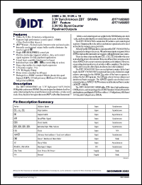 Click here to download IDT71V65803S100BQI Datasheet